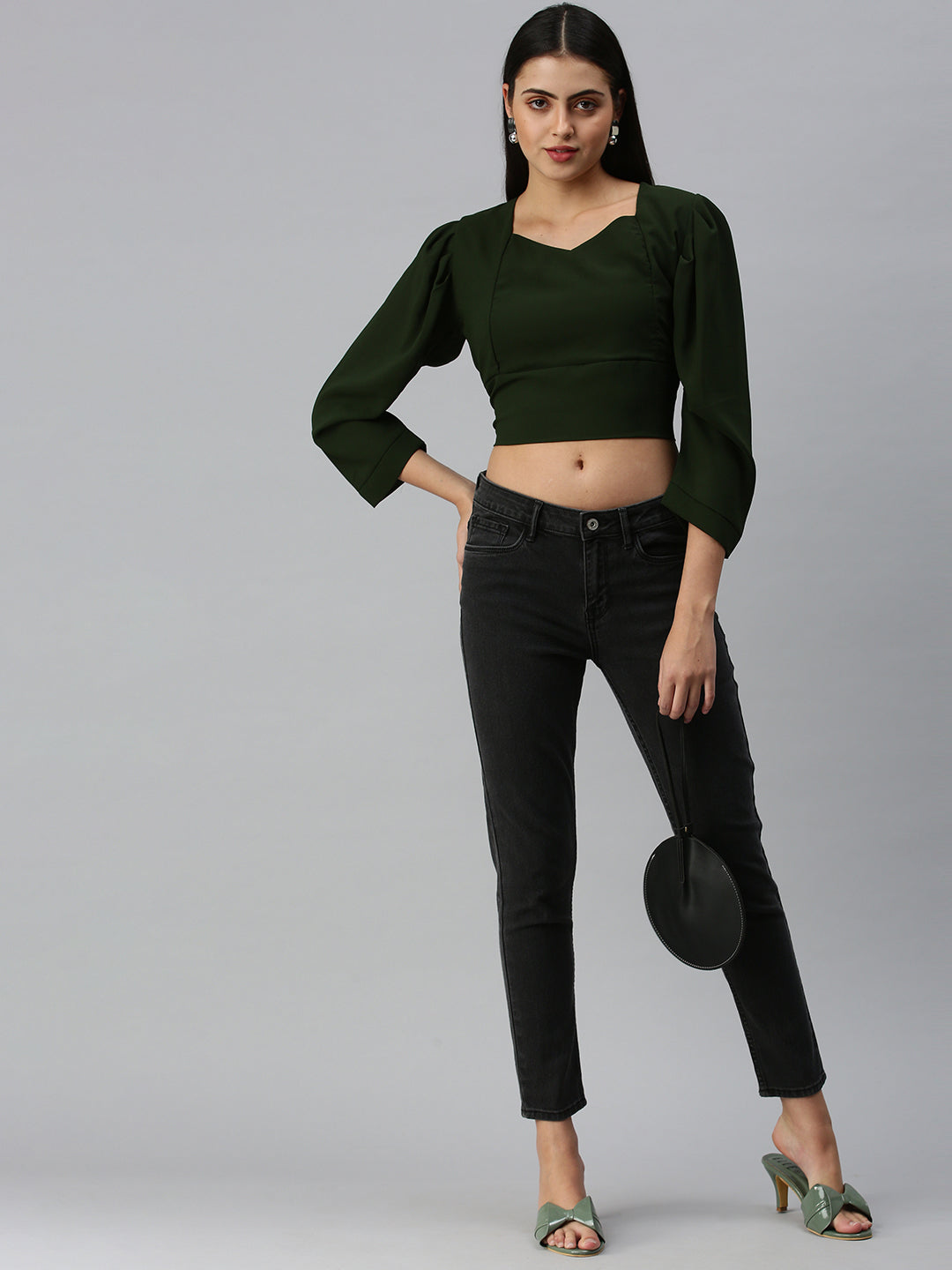 Women's Solid Olive Top