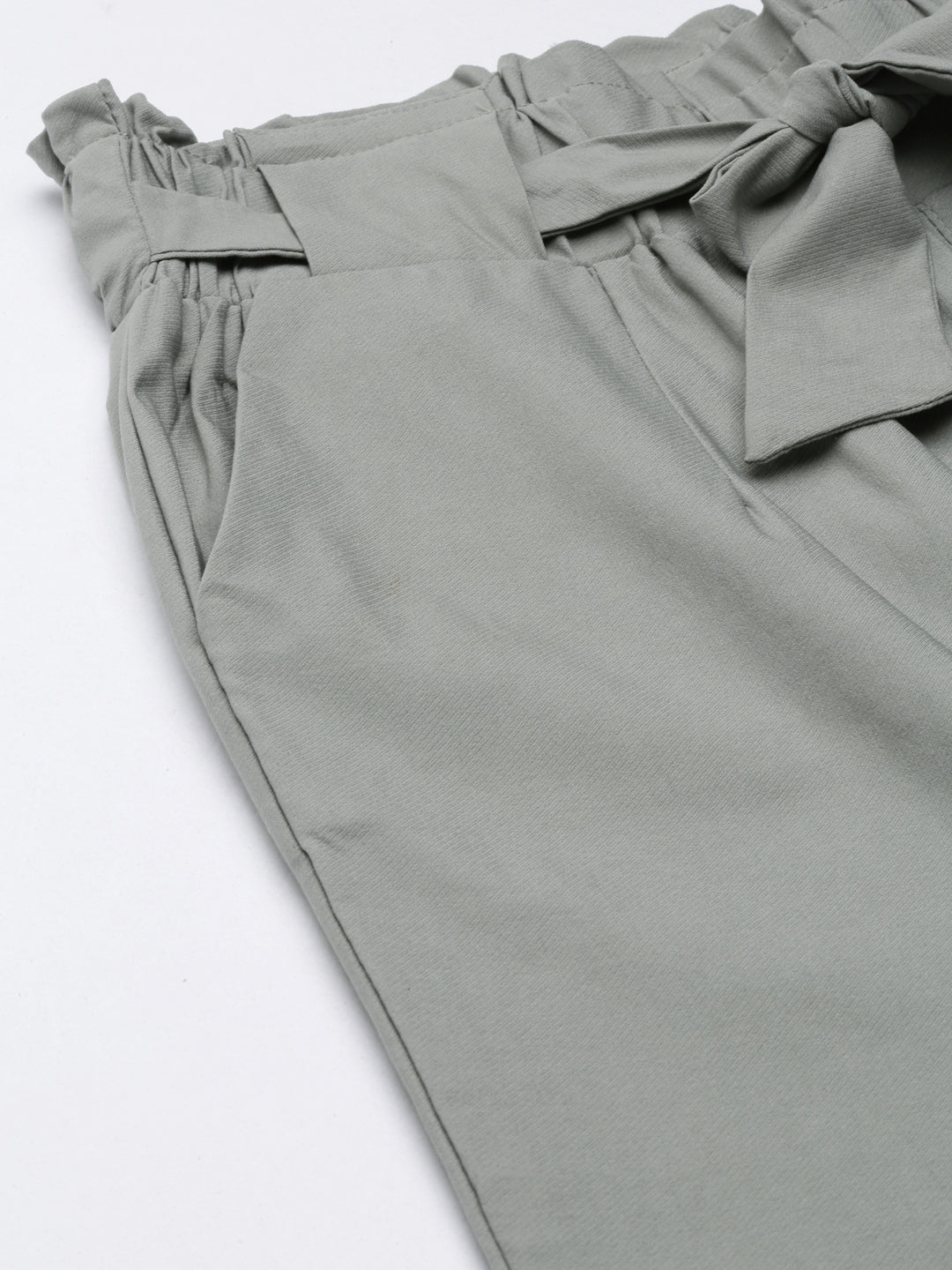 Women Grey Solid Peg Trouser