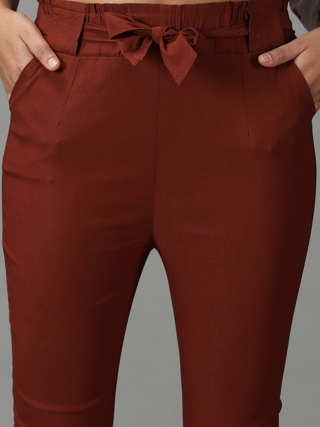 Women's Rust Solid Trouser