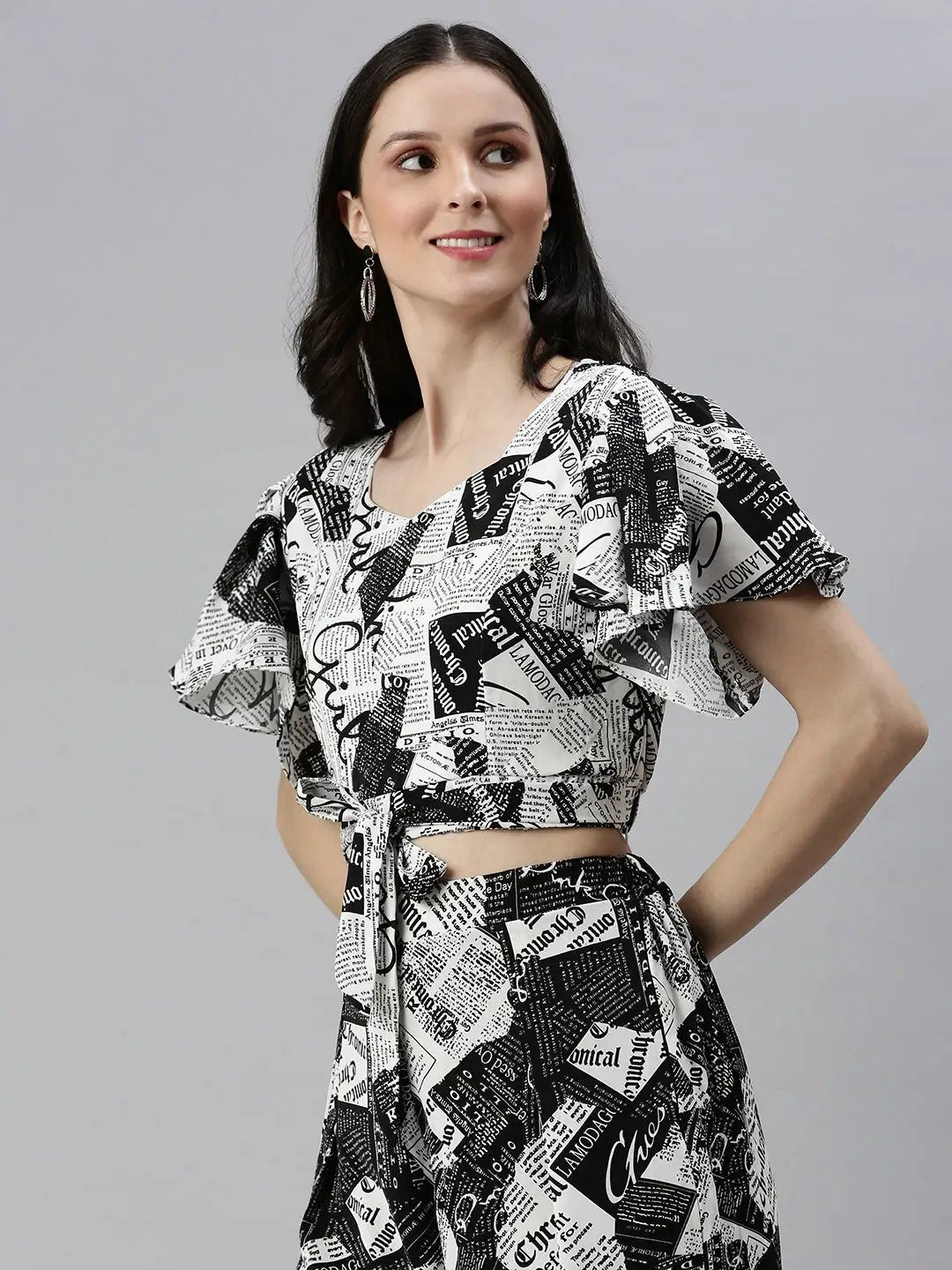 Women's White Printed Co-Ords Set - from SHOWOFFFF