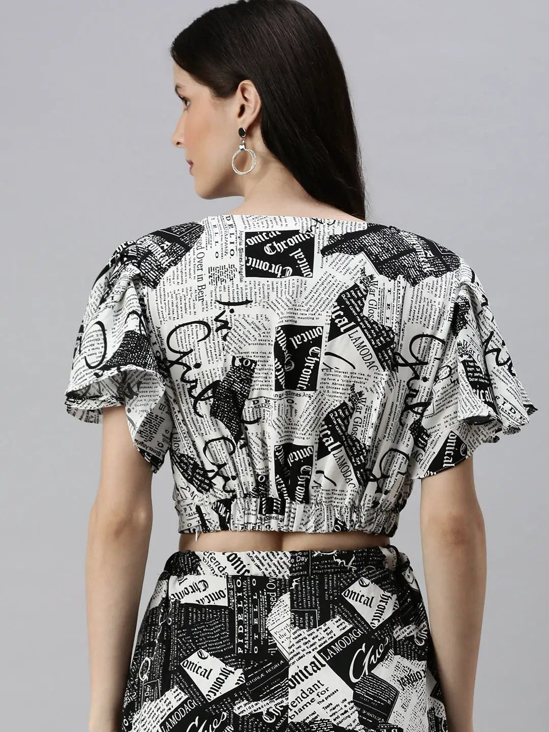 Women's White Printed Co-Ords Set - from SHOWOFFFF