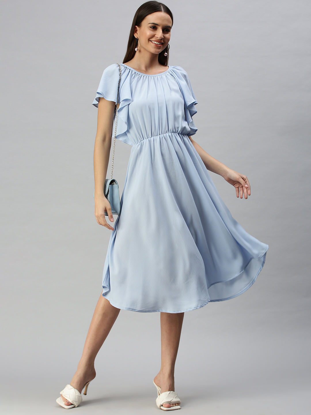 Women's A-Line Blue Dress