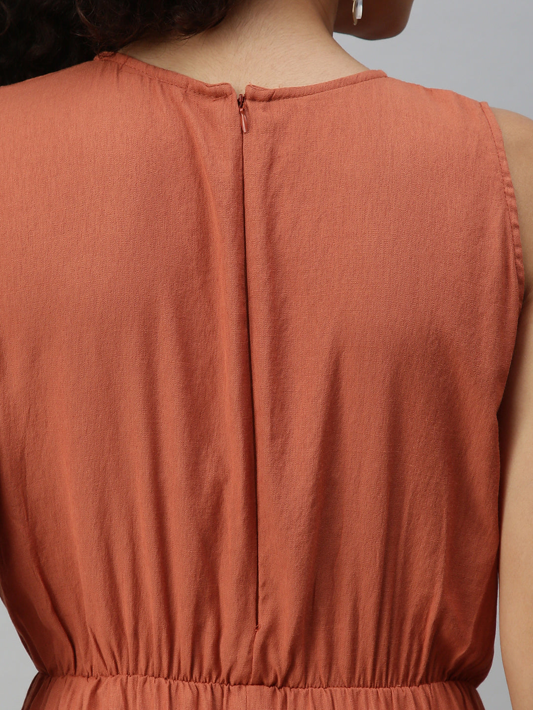 Women's Brown Basic Jumpsuit