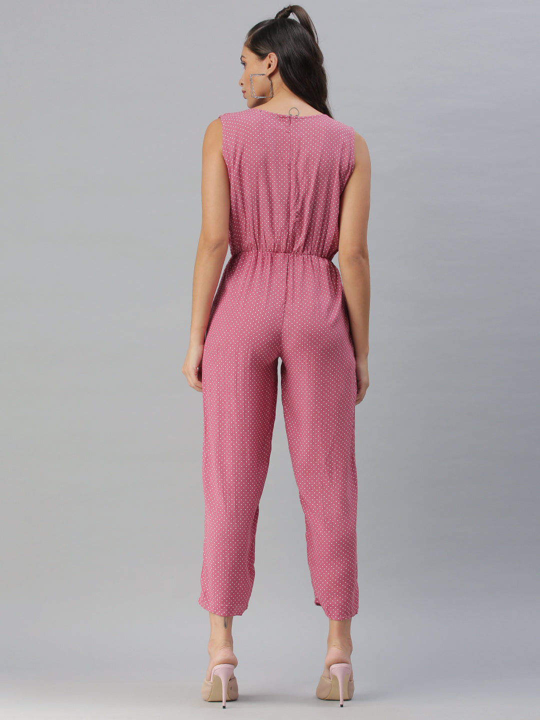 Women's Mauve Printed Jumpsuit