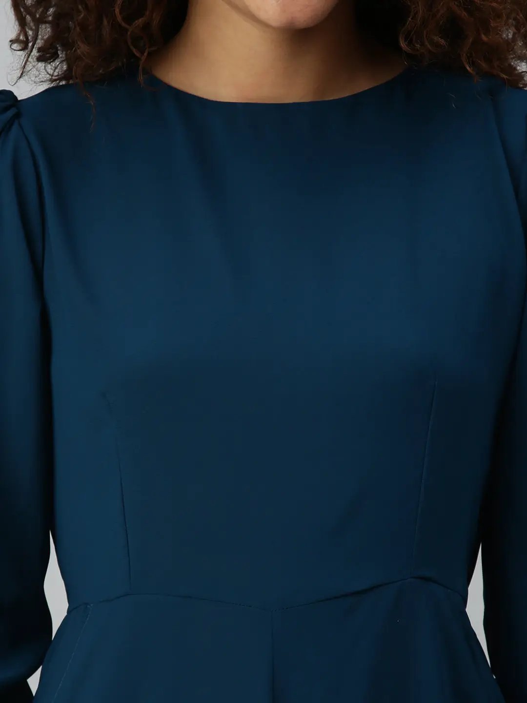 Women's Blue Solid Jumpsuit