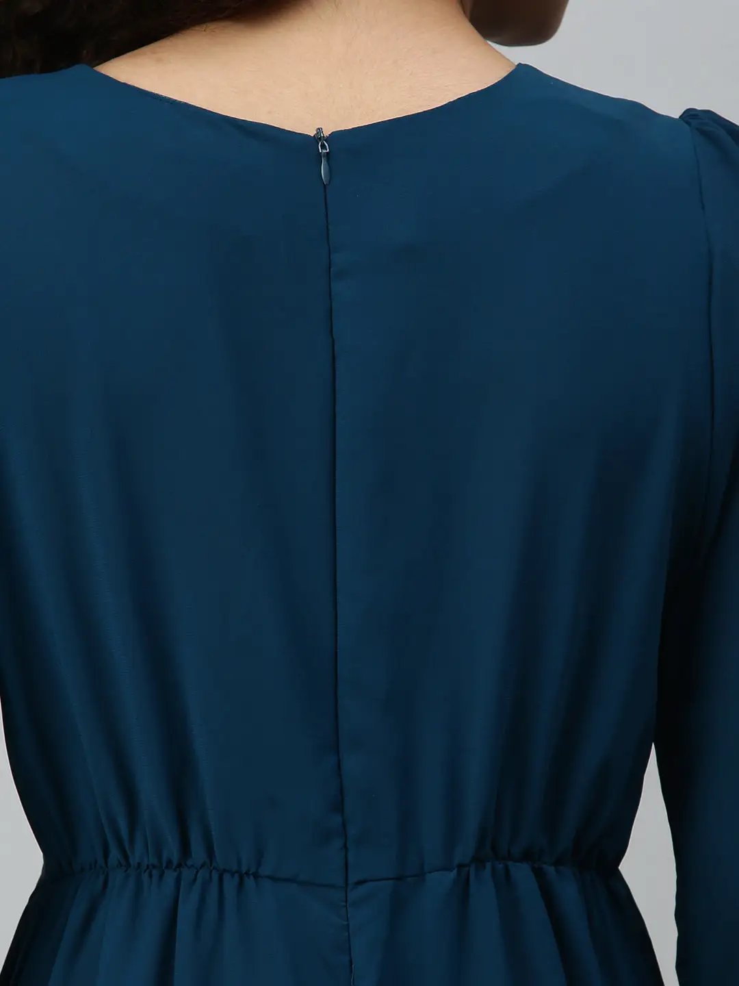 Women's Blue Solid Jumpsuit