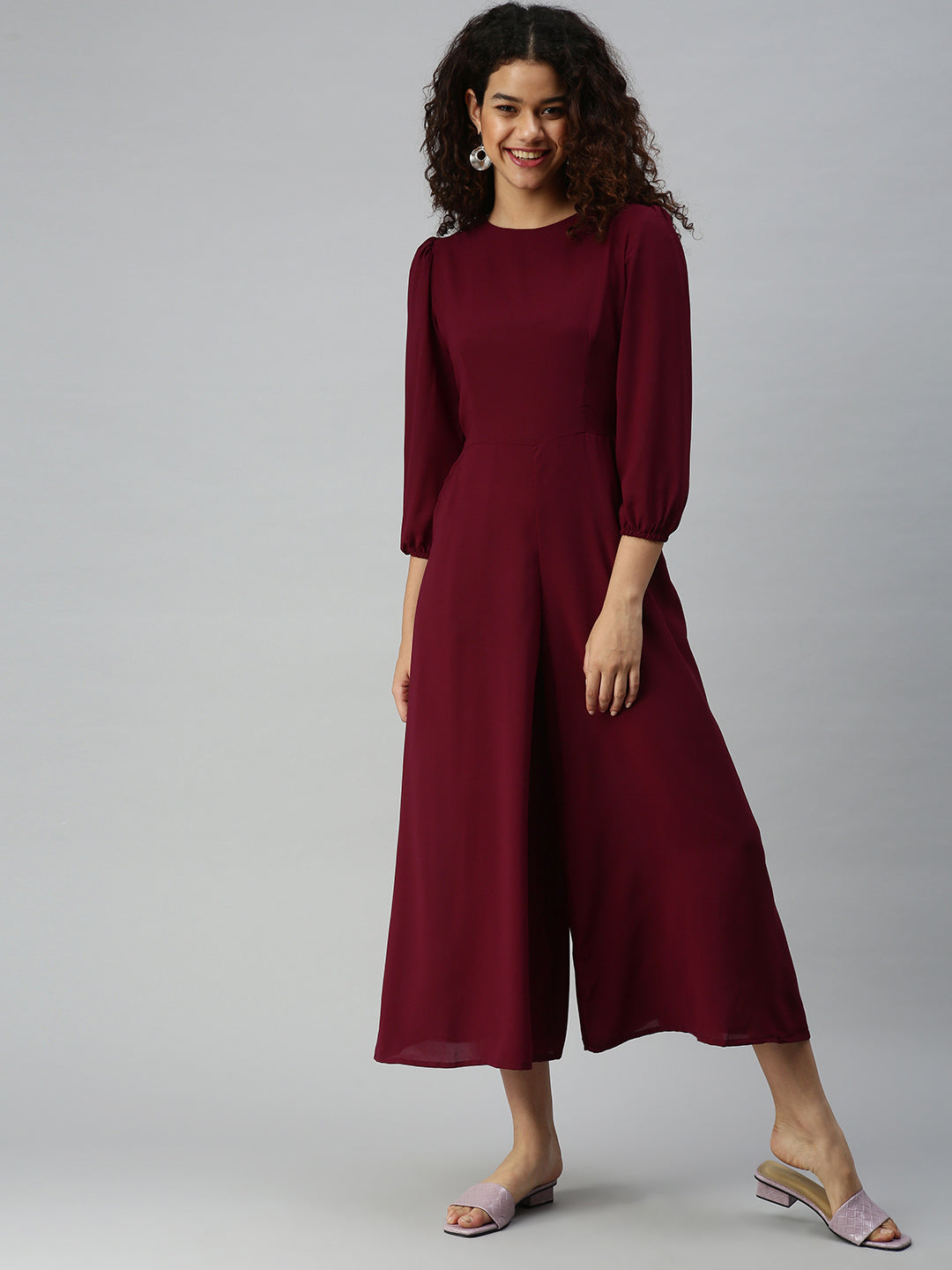 Women's Violet Culotte Jumpsuit