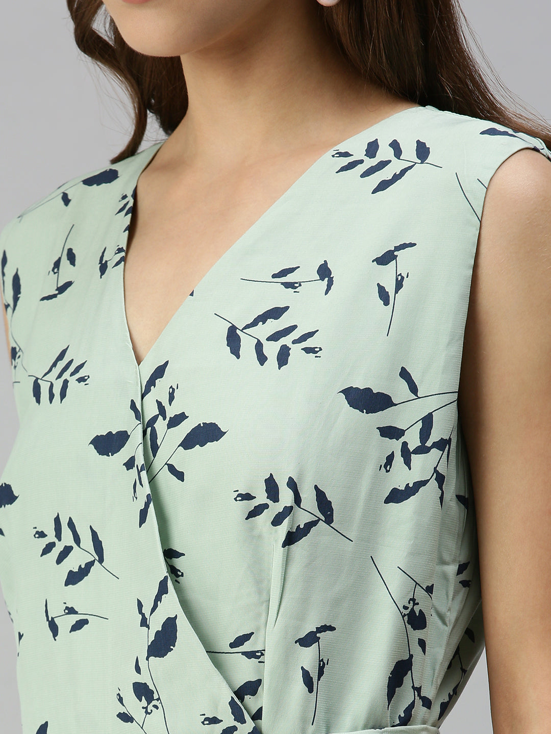 Women's Green Printed Jumpsuit