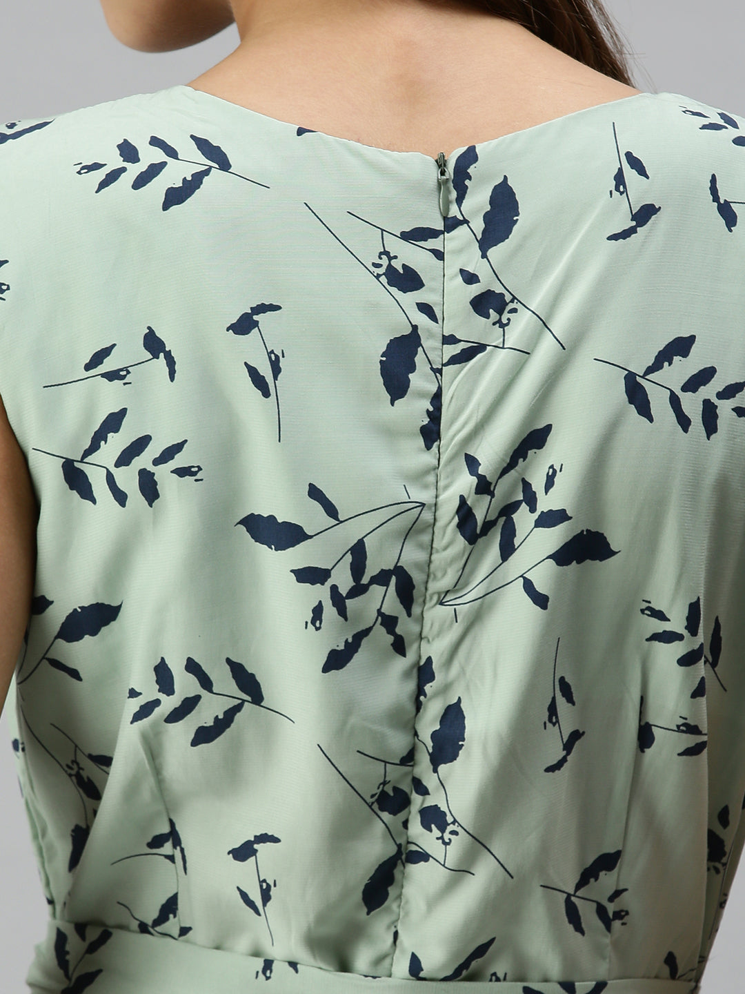 Women's Green Printed Jumpsuit