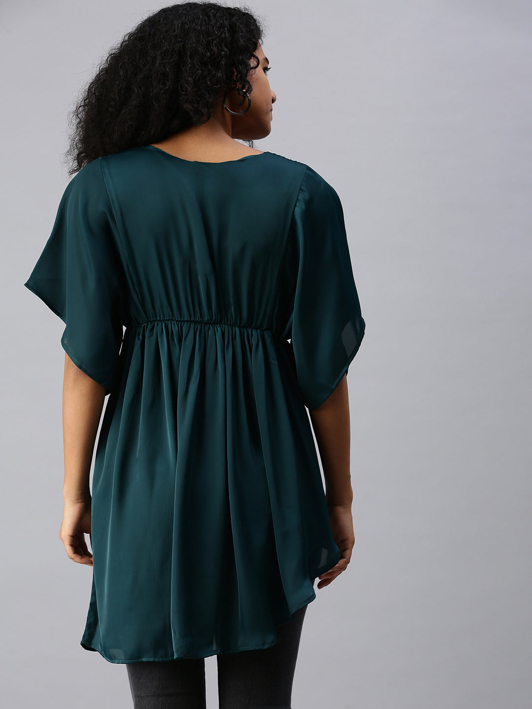 Women Green Solid A-Line Dress