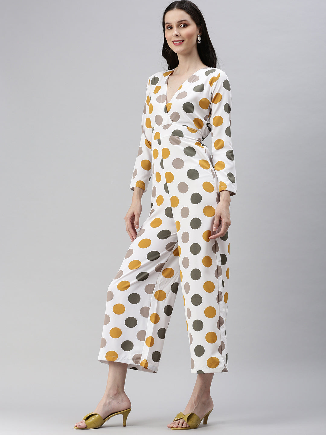 Women's Off white Printed Jumpsuit