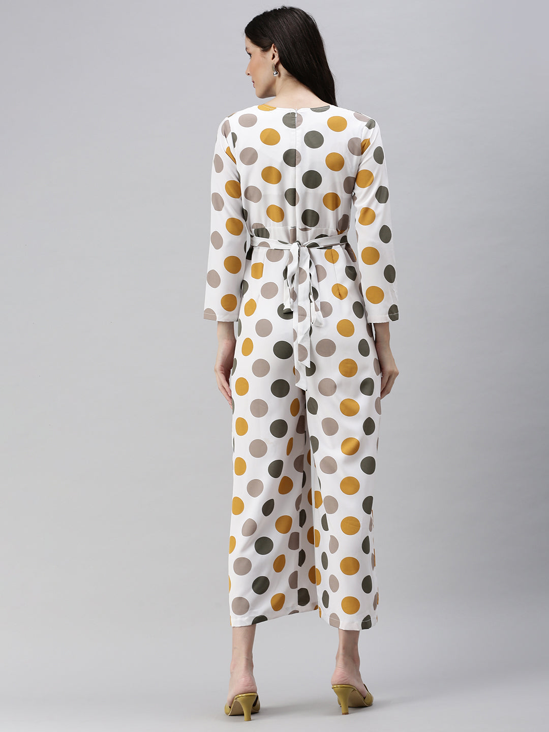 Women's Off white Printed Jumpsuit