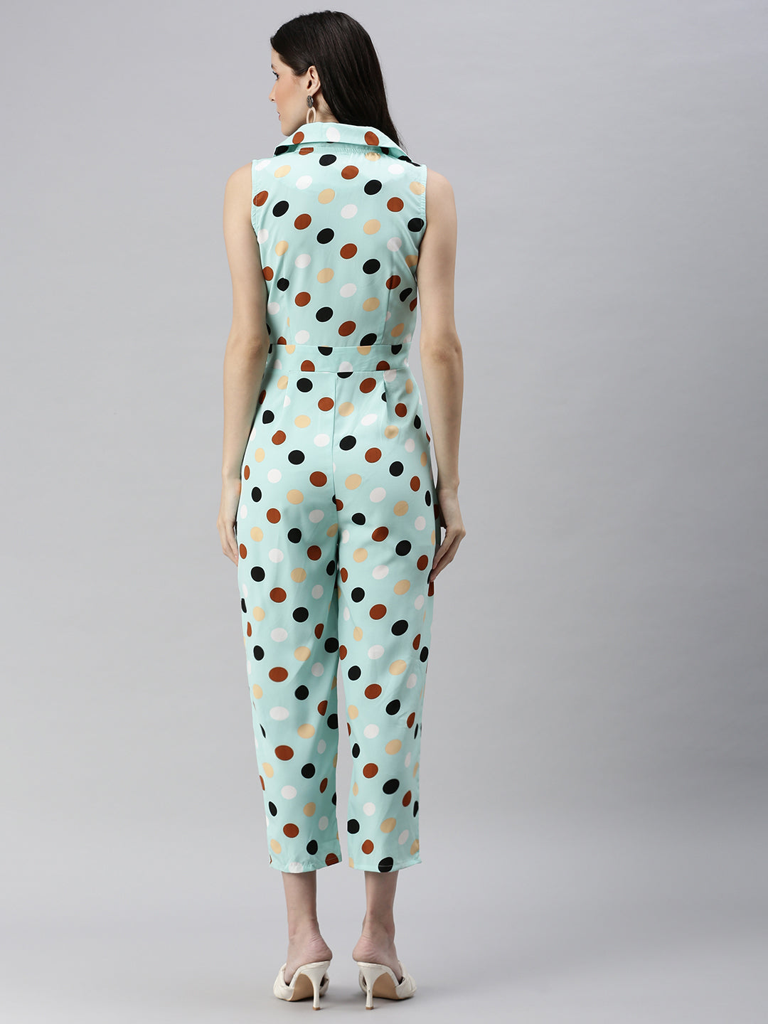 Women's Sea green Printed Jumpsuit