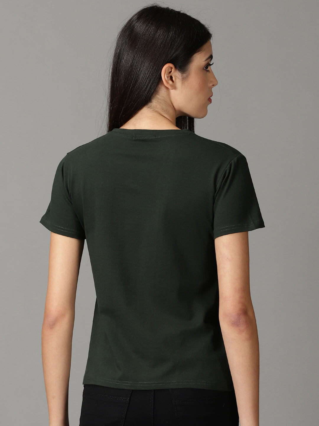 Women's Olive Solid Top