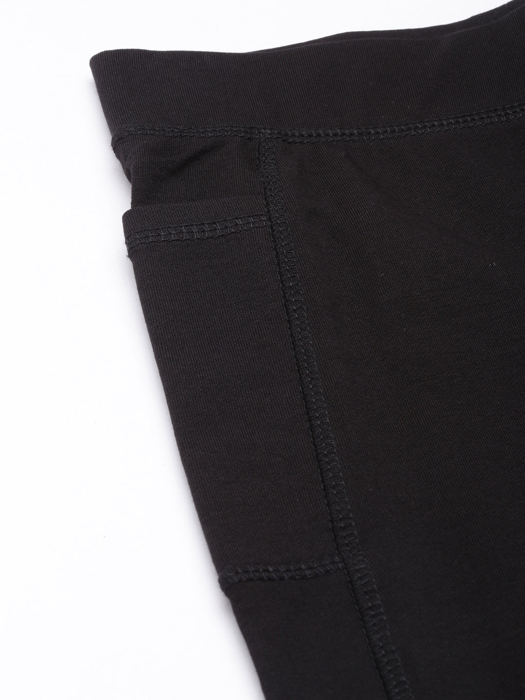 Women Solid Slim Fit Black Track Pant