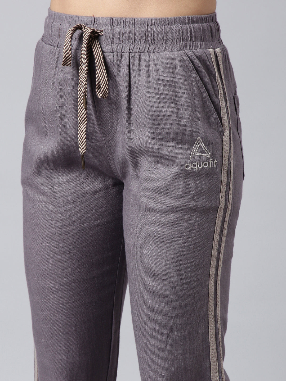 Women Solid Slim Fit Lavender Track Pant