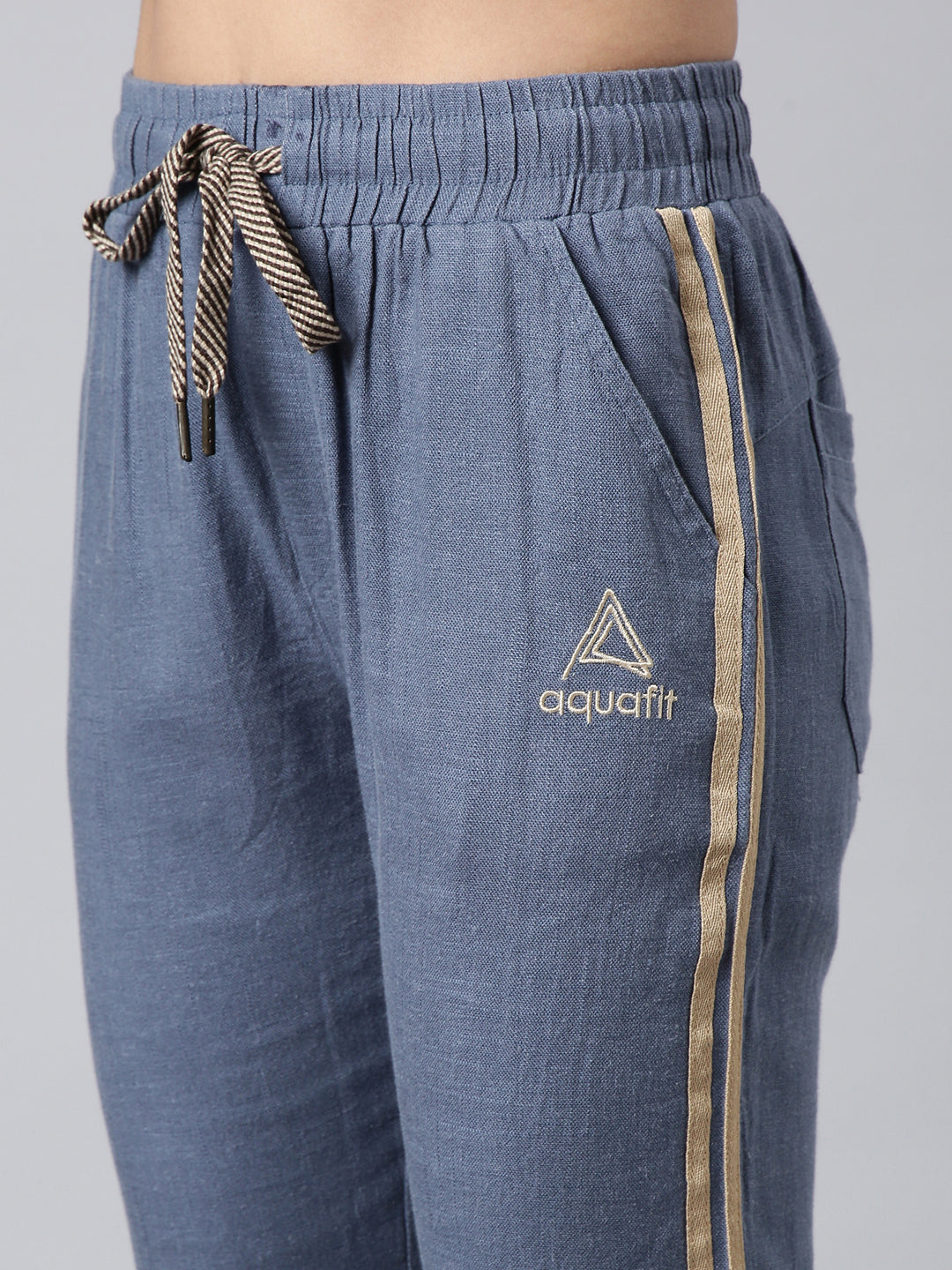 Shop Women's Teal Slim-Fit Cotton Track Pant | Showoffff