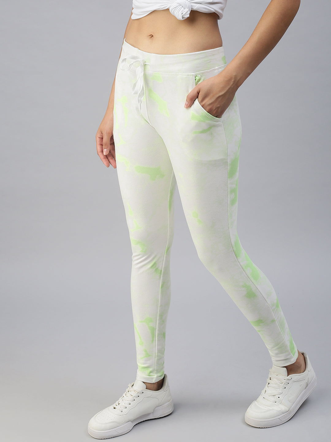 Women's White Tie Dye Track Pants