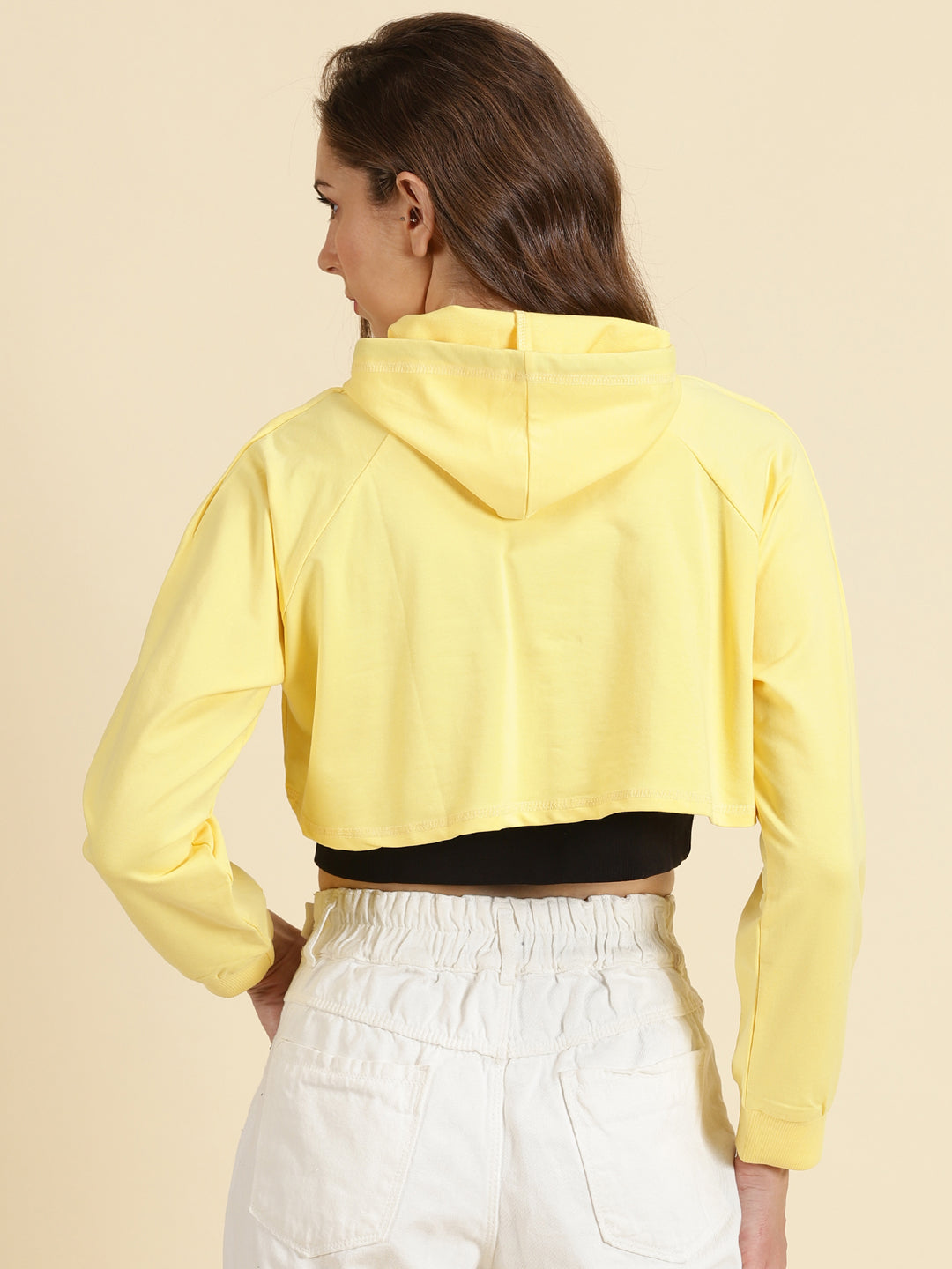 Women's Yellow Solid Sweatshirt