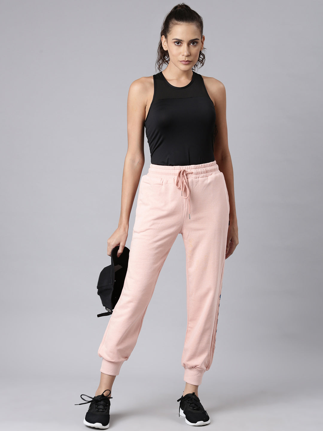 Women Peach Solid Track Pant