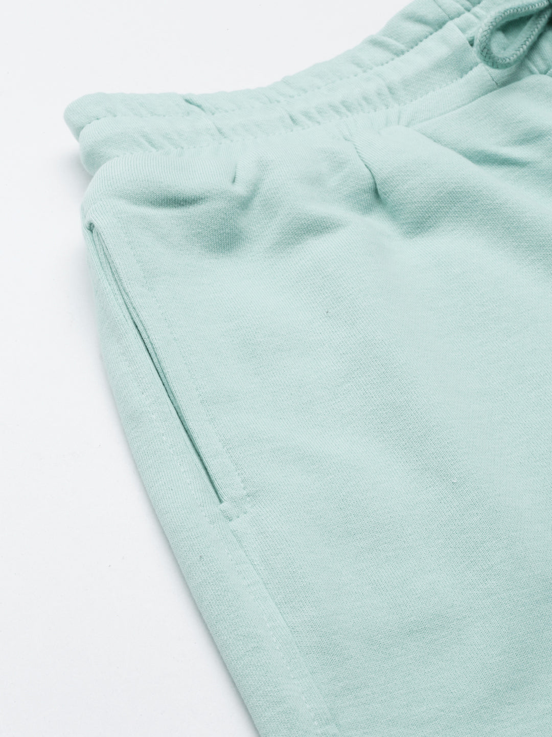 Women Sea Green Solid Track Pant