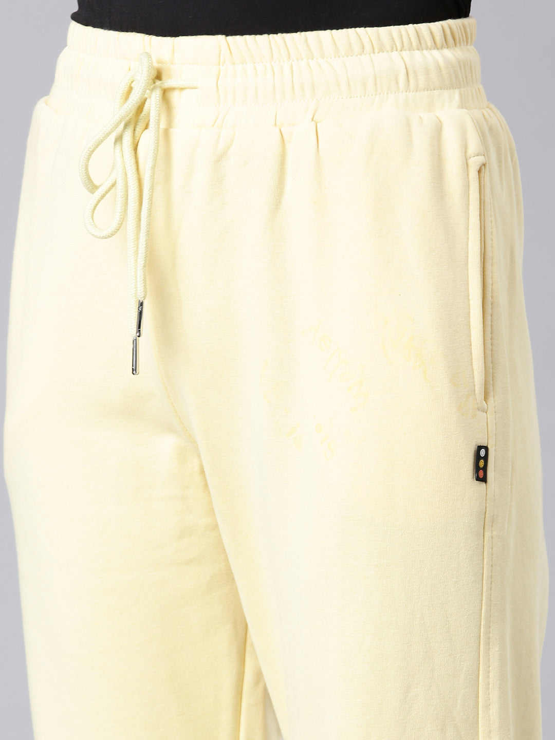 Women Yellow Solid Track Pant