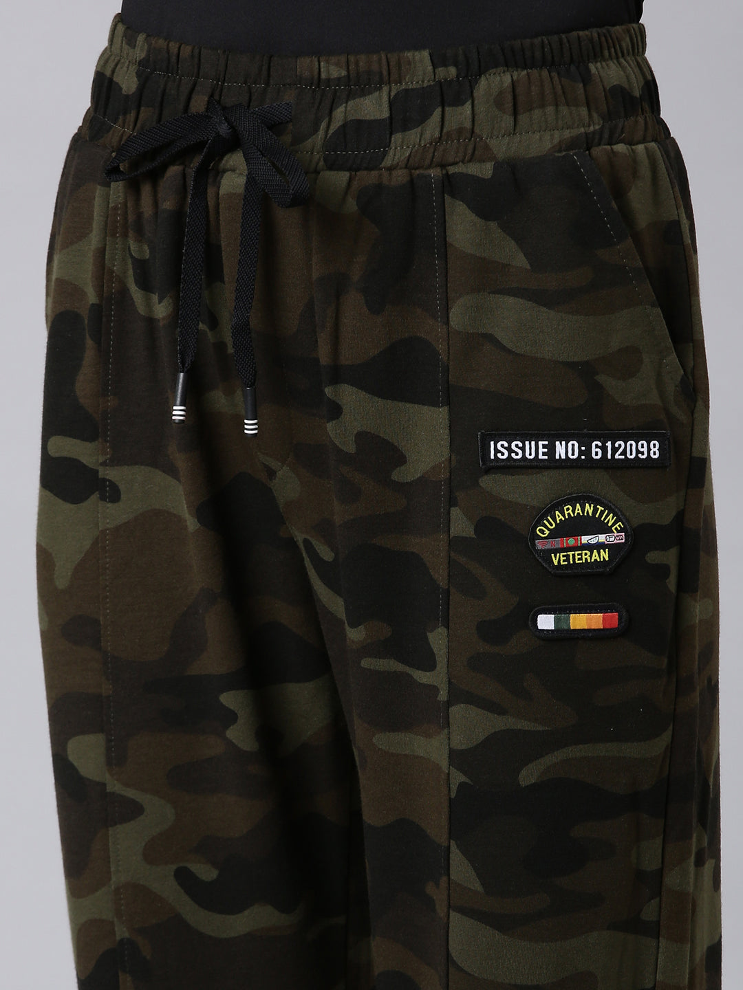 Women Olive Camouflage Track Pant