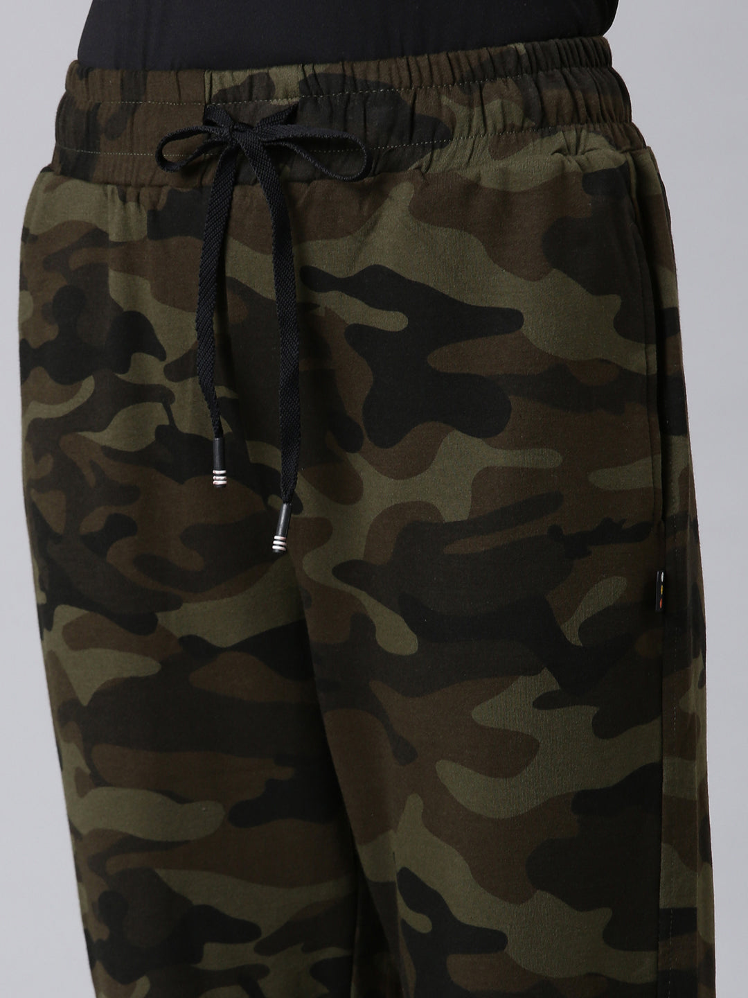 Women Olive Camouflage Track Pant