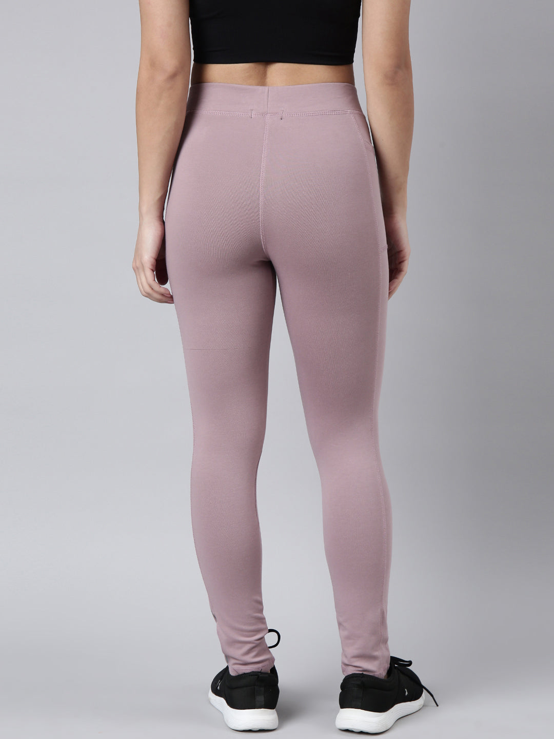 Women Solid Slim Fit Lavender Track Pant