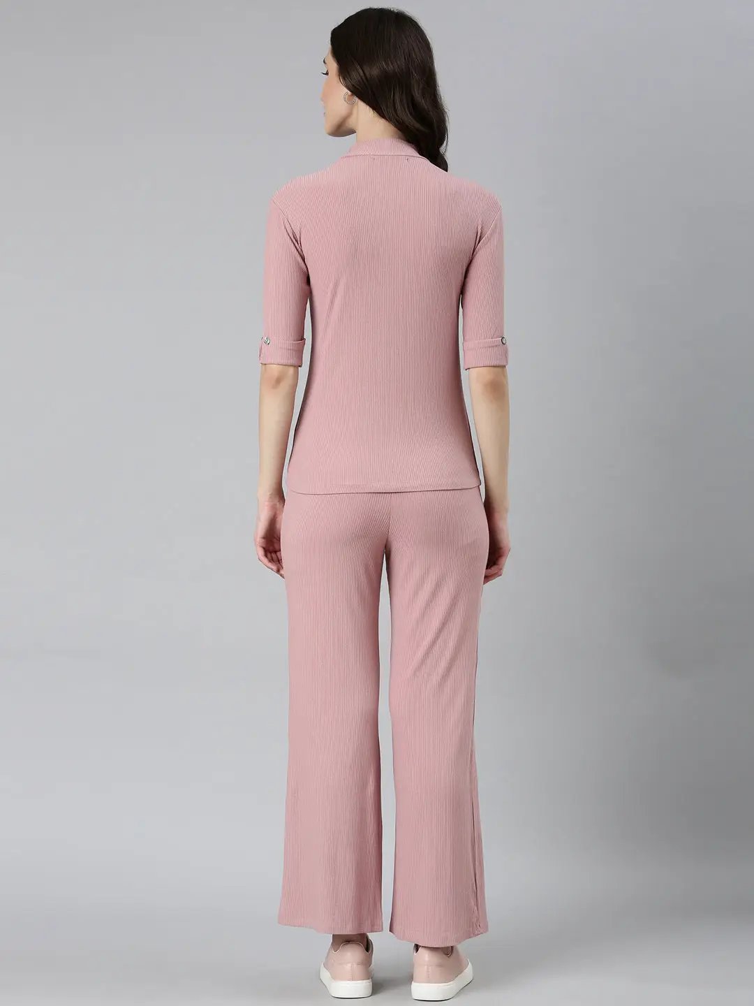 Women's Mauve Solid Tracksuit