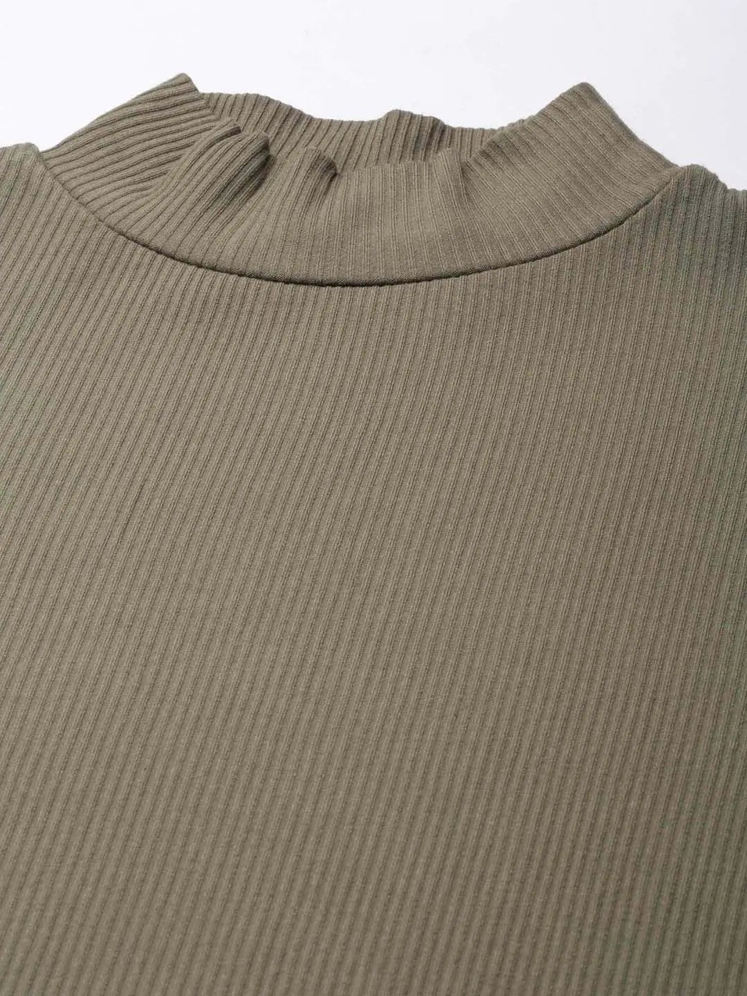 Women's Olive Solid Tracksuit