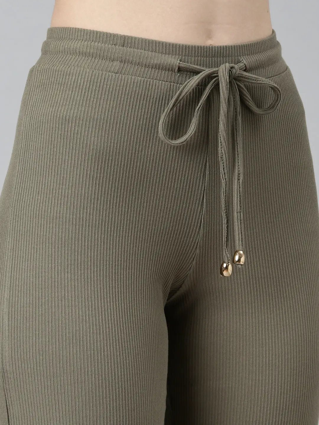 Women's Olive Solid Tracksuit