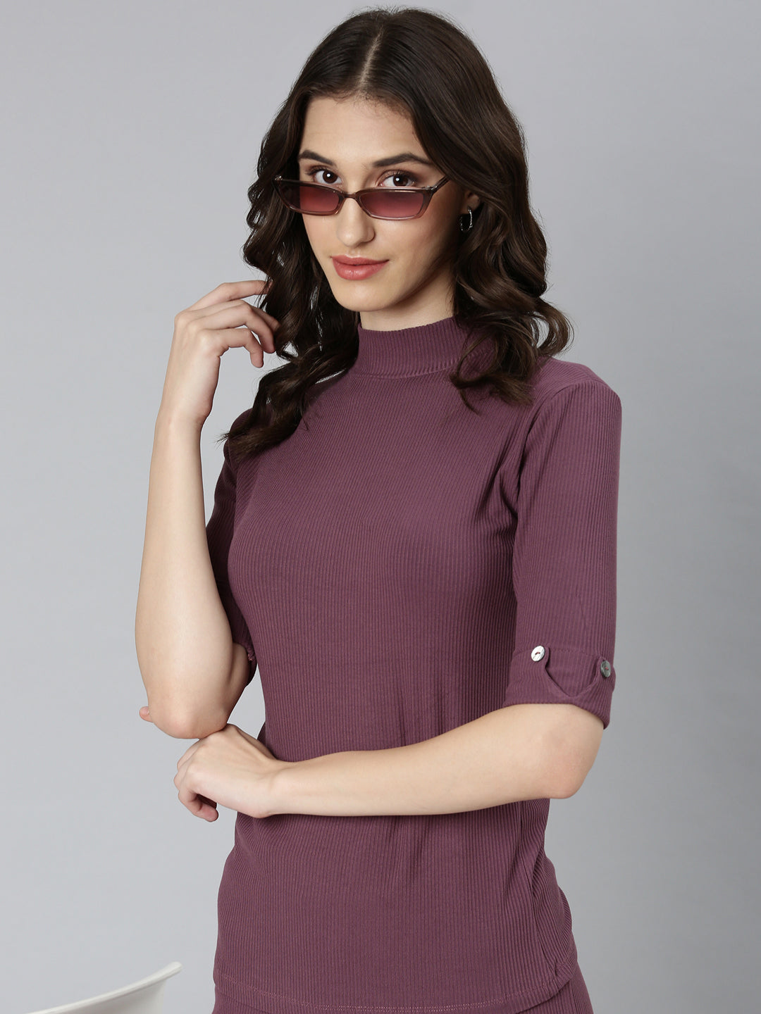 Women Purple Solid Tracksuit