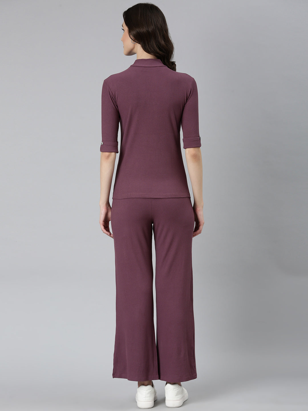 Women Purple Solid Tracksuit