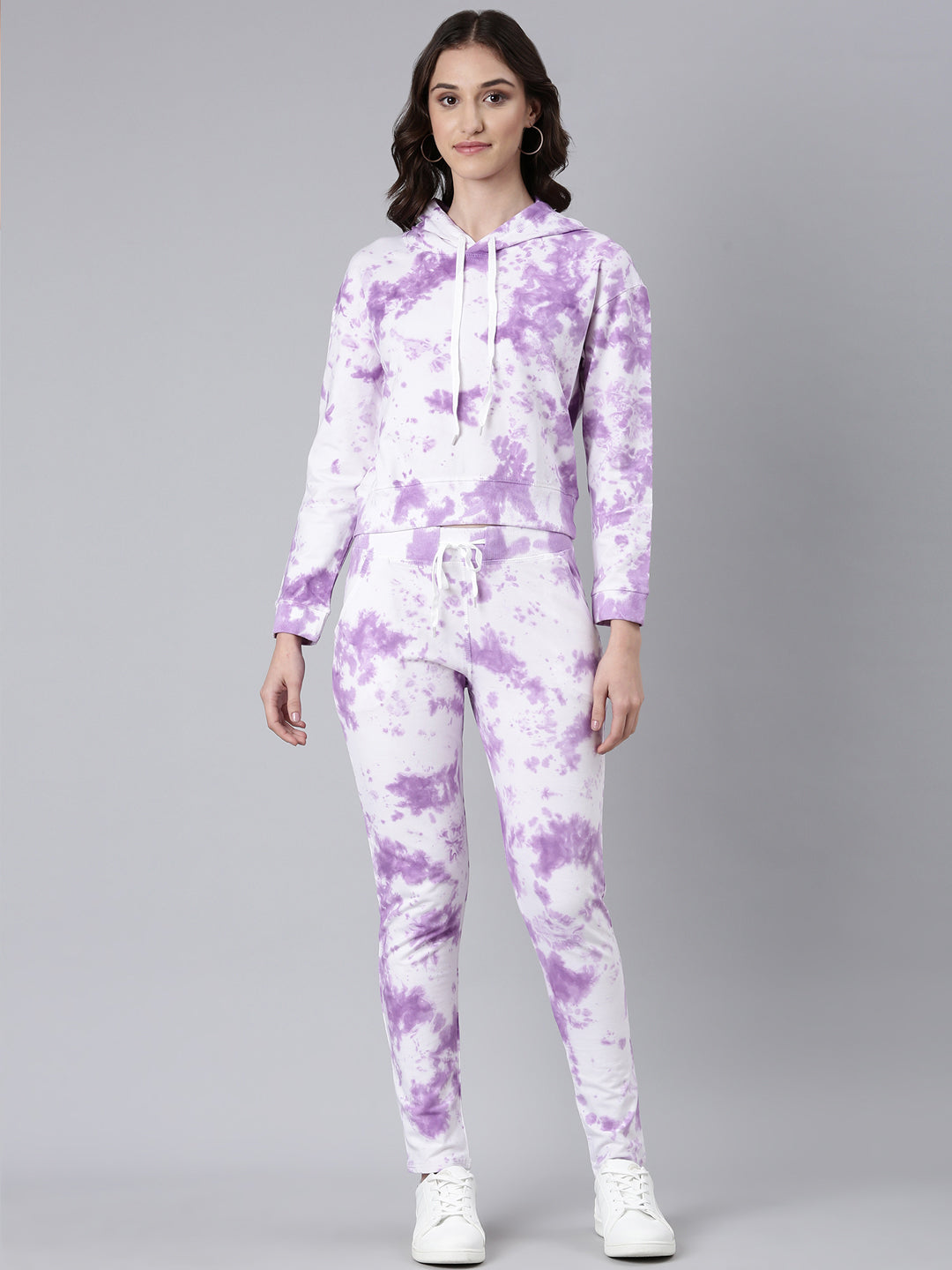 Women Lavender Tie Dye Tracksuit