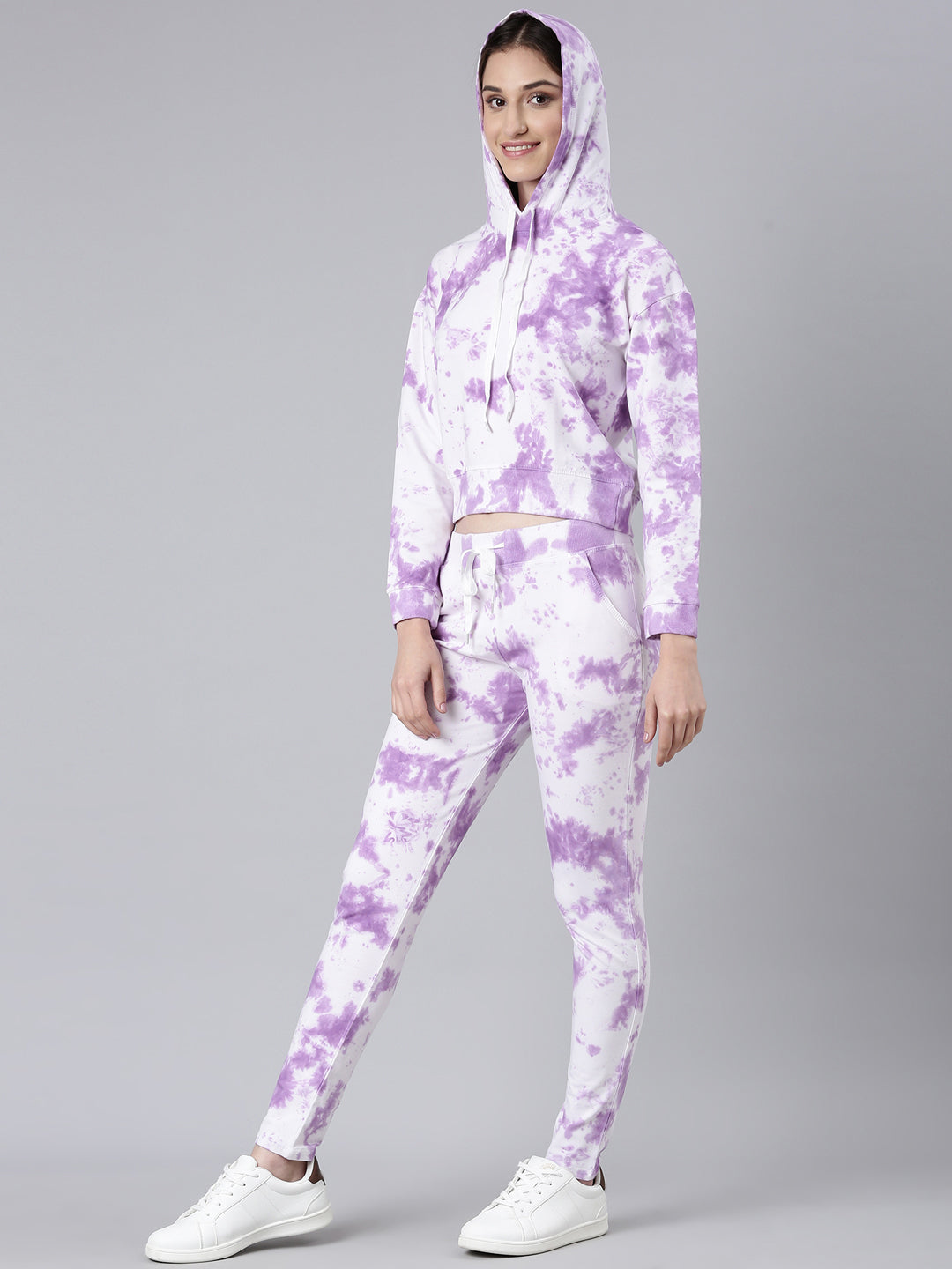 Women Lavender Tie Dye Tracksuit