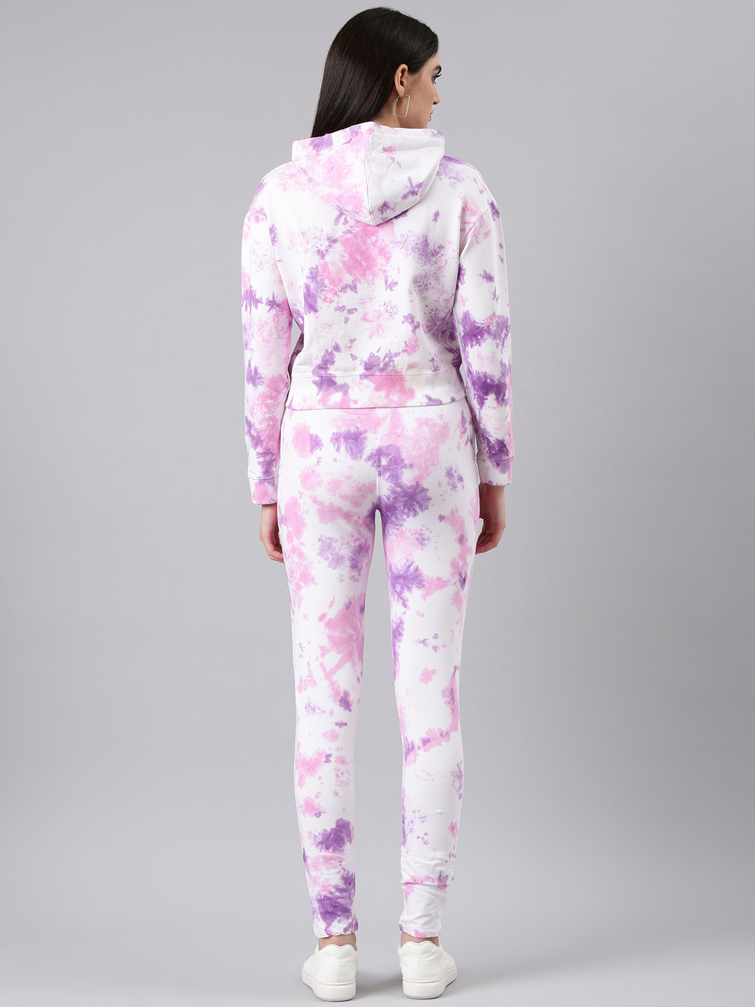 Women White Tie Dye Tracksuit