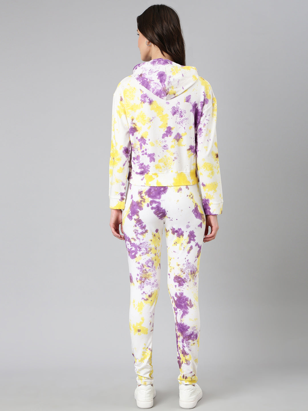 Women White Tie Dye Tracksuit