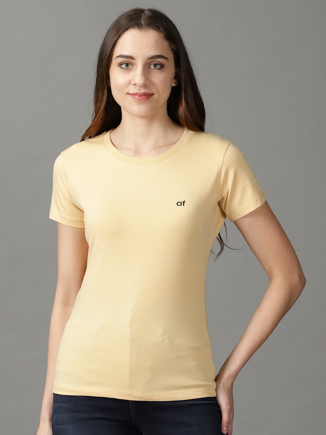 Women's Tan Solid Top