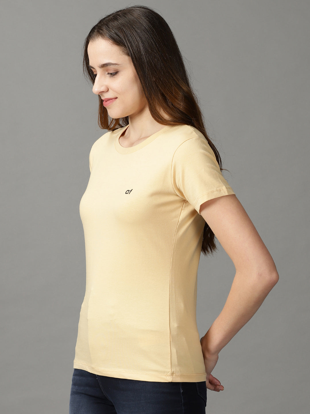 Women's Tan Solid Top