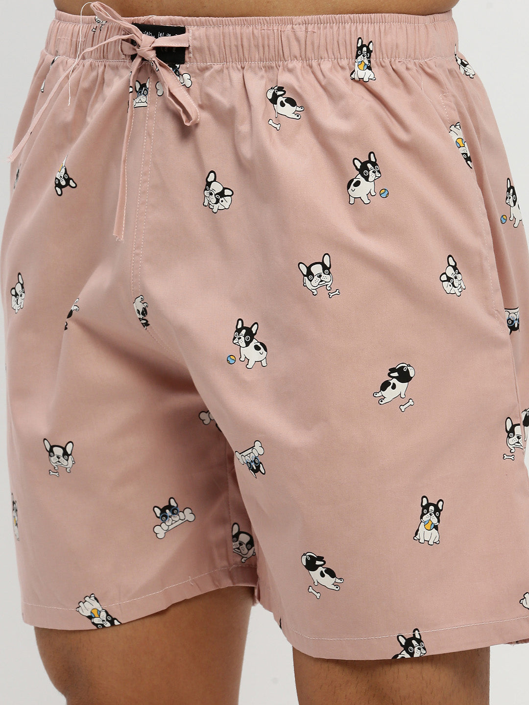 Men's Peach Printed Co-Ords Set