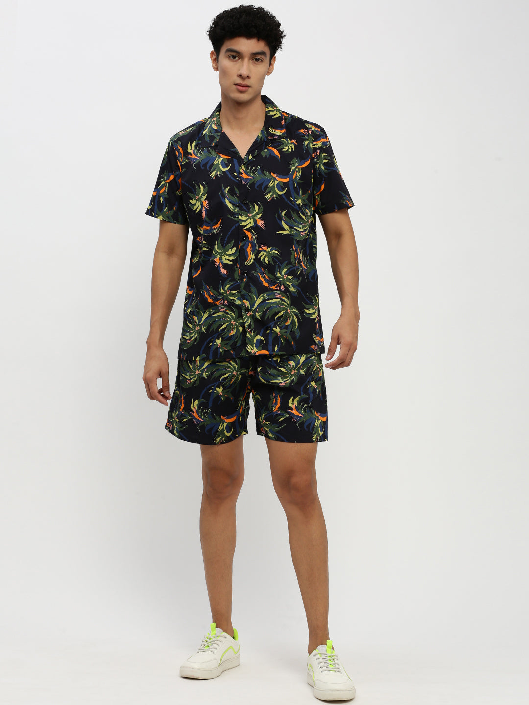 Men Navy Printed Co ordSet