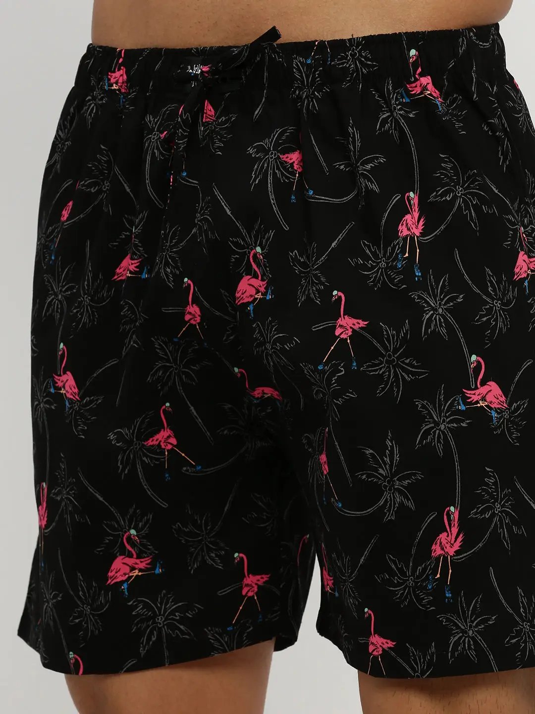 Men's Black Printed Co-Ords Set
