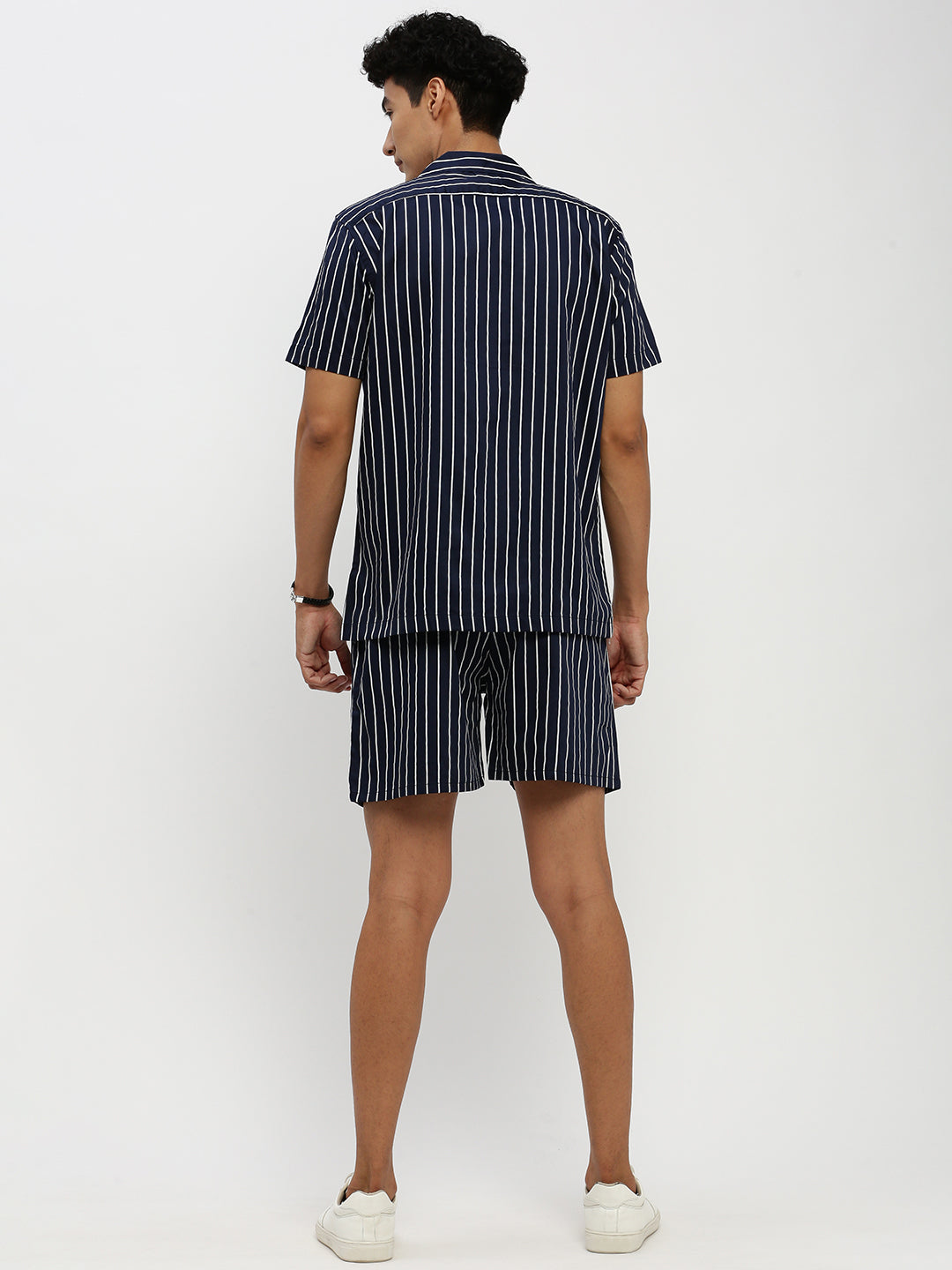 Men's Navy Striped Co-Ords Set