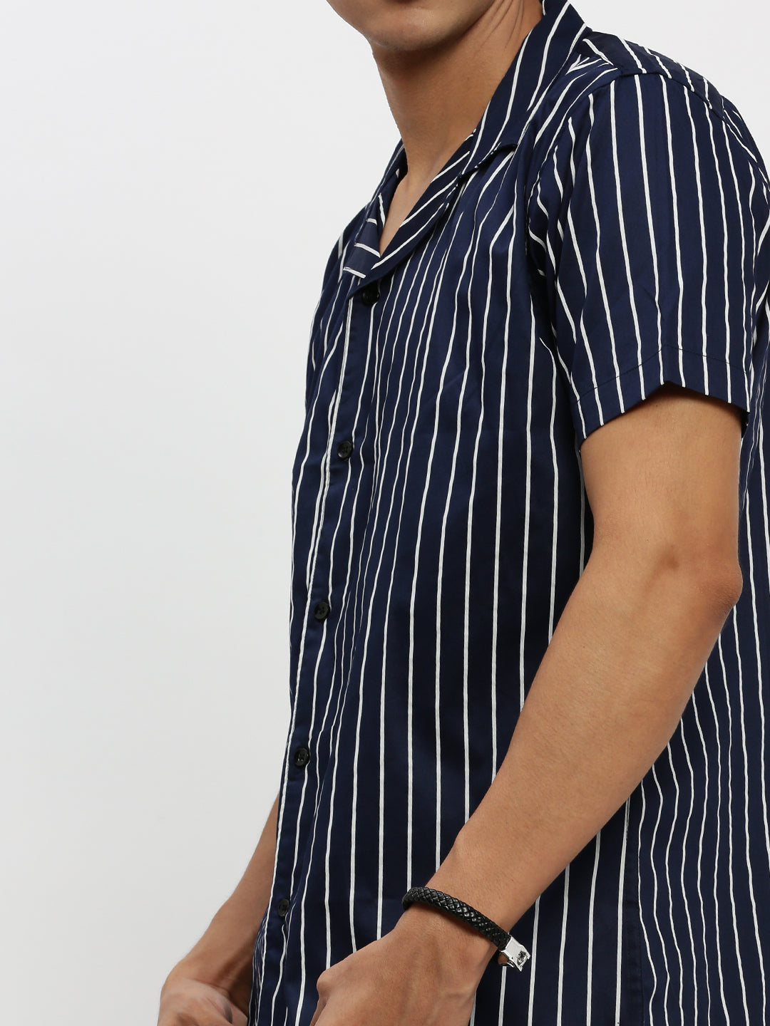 Men's Navy Striped Co-Ords Set