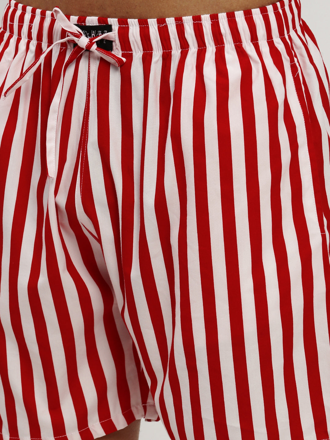 Men Red Striped Co ordSet