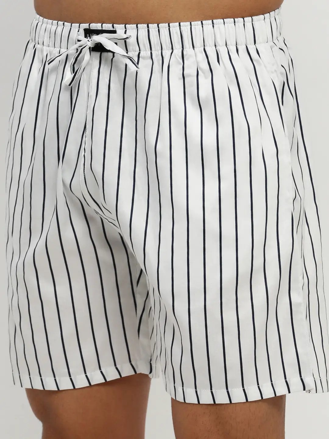 Men's White Striped Co-Ords Set