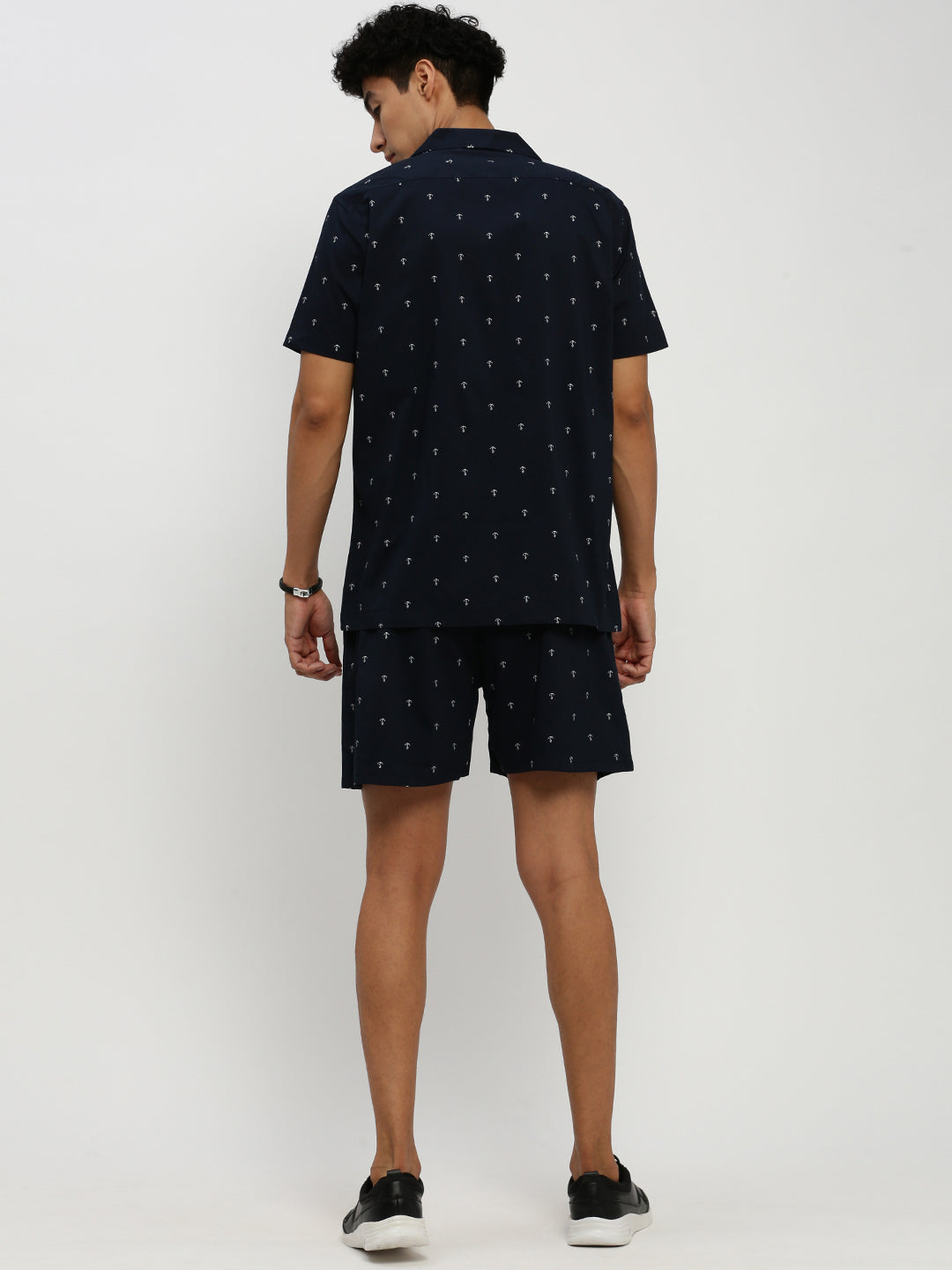 Men Navy Printed Co ordSet