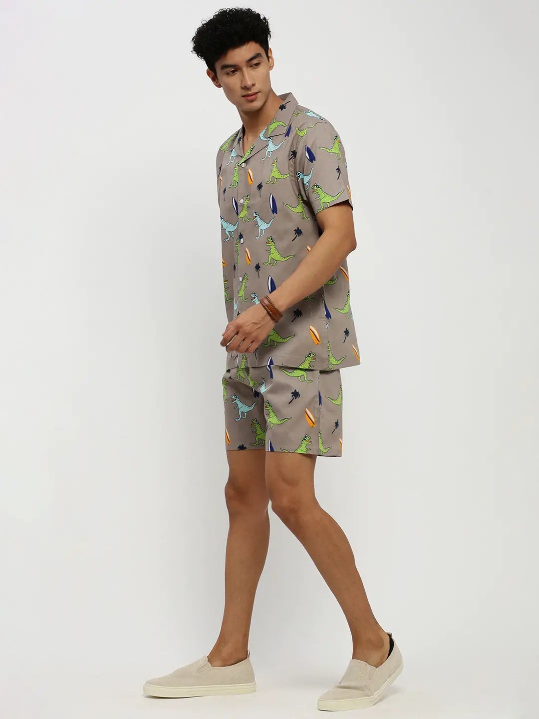 Men's Grey Printed Co-Ords Set - from SHOWOFFFF