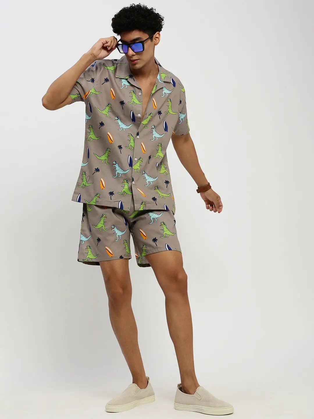 Men's Grey Printed Co-Ords Set - from SHOWOFFFF